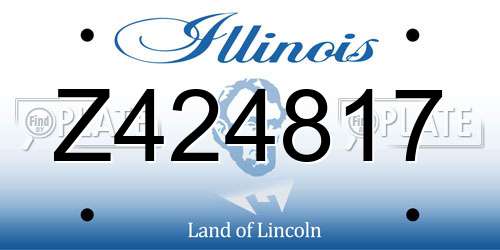 Z424817 Illinois License Plate