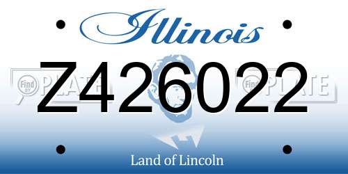 Z426022 Illinois License Plate