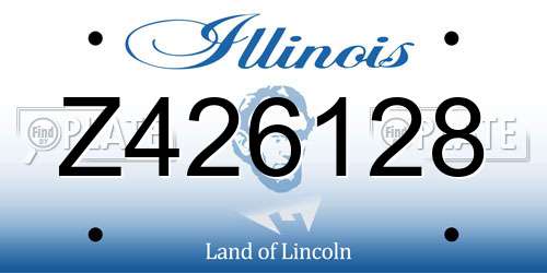 Z426128 Illinois License Plate