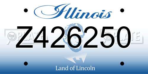 Z426250 Illinois License Plate