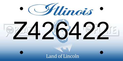 Z426422 Illinois License Plate