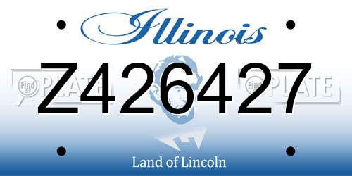 Z426427 Illinois License Plate