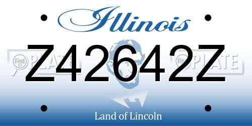 Z42642Z Illinois License Plate