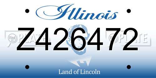 Z426472 Illinois License Plate