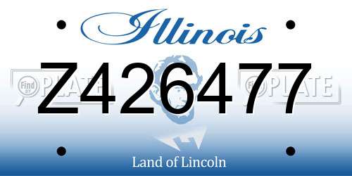 Z426477 Illinois License Plate