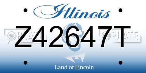 Z42647T Illinois License Plate