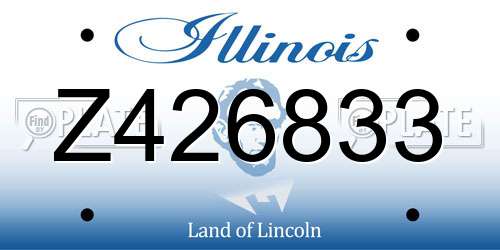 Z426833 Illinois License Plate