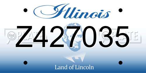 Z427035 Illinois License Plate