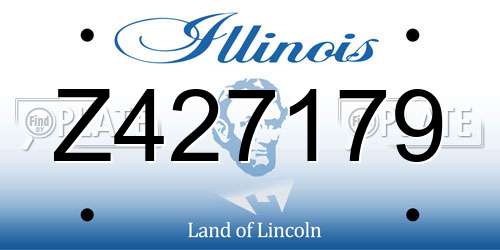 Z427179 Illinois License Plate