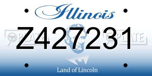 Z427231 Illinois License Plate
