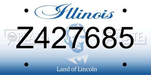 Z427685 Illinois License Plate
