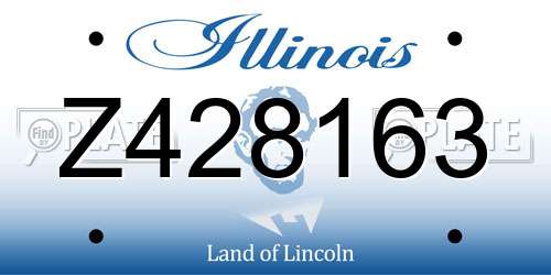 Z428163 Illinois License Plate