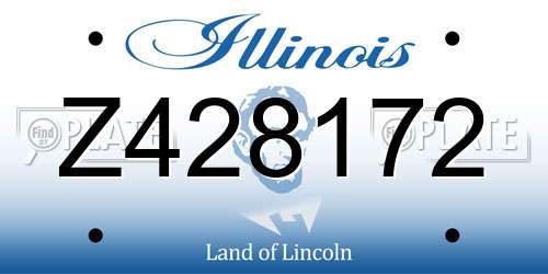 Z428172 Illinois License Plate