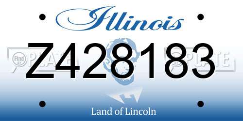 Z428183 Illinois License Plate
