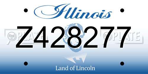 Z428277 Illinois License Plate