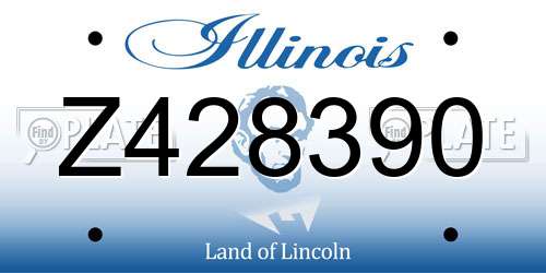 Z428390 Illinois License Plate