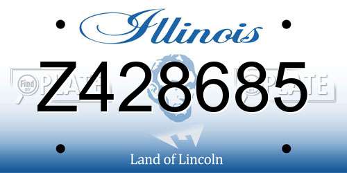 Z428685 Illinois License Plate