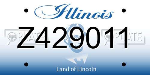 Z429011 Illinois License Plate