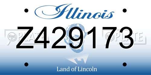 Z429173 Illinois License Plate