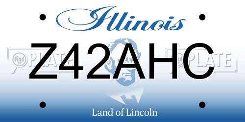 Z42AHC Illinois License Plate