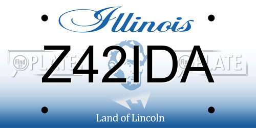 Z42IDA Illinois License Plate