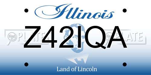 Z42IQA Illinois License Plate