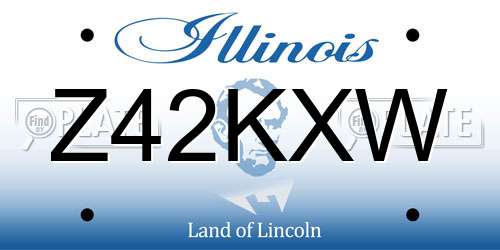 Z42KXW Illinois License Plate