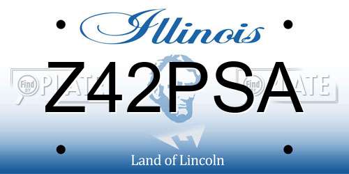 Z42PSA Illinois License Plate