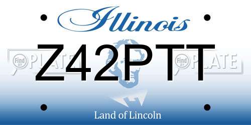 Z42PTT Illinois License Plate