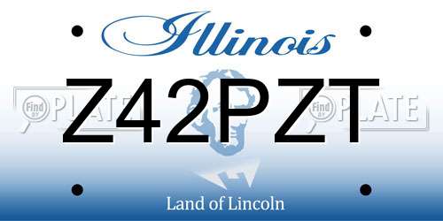 Z42PZT Illinois License Plate