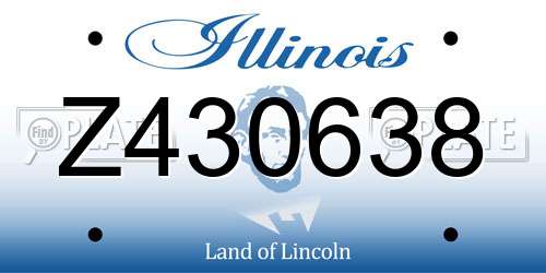 Z430638 Illinois License Plate