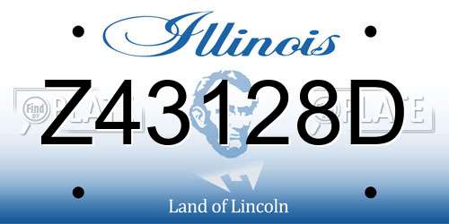 Z43128D Illinois License Plate