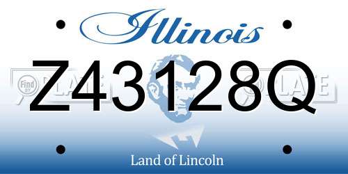 Z43128Q Illinois License Plate