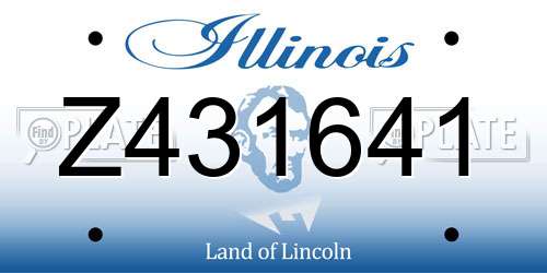 Z431641 Illinois License Plate