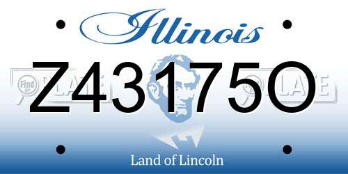 Z43175O Illinois License Plate