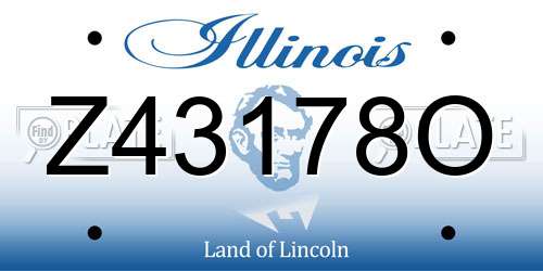 Z43178O Illinois License Plate