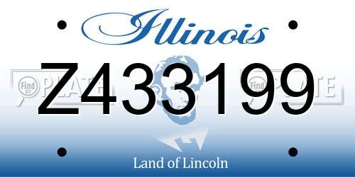 Z433199 Illinois License Plate