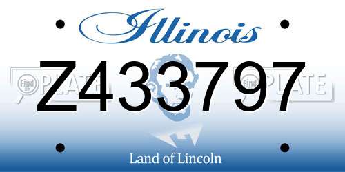 Z433797 Illinois License Plate