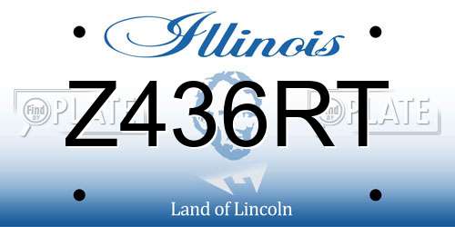 Z436RT Illinois License Plate