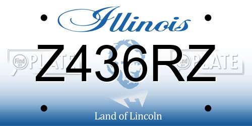 Z436RZ Illinois License Plate
