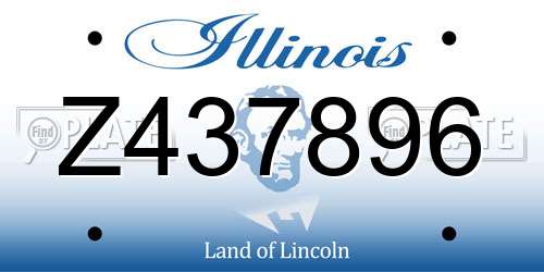 Z437896 Illinois License Plate