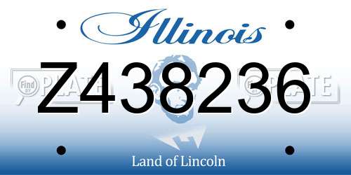 Z438236 Illinois License Plate