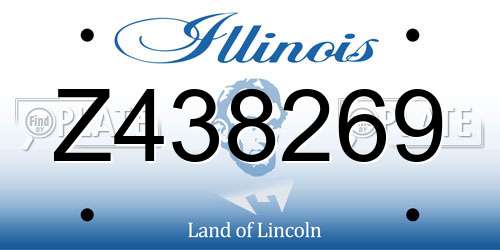 Z438269 Illinois License Plate