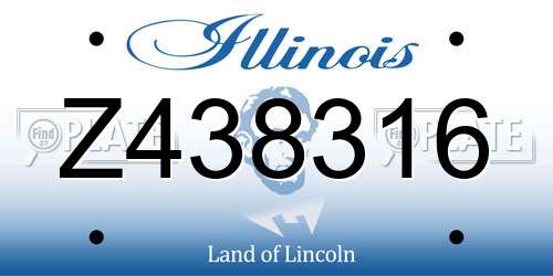 Z438316 Illinois License Plate