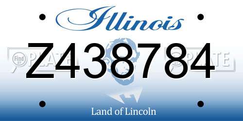 Z438784 Illinois License Plate