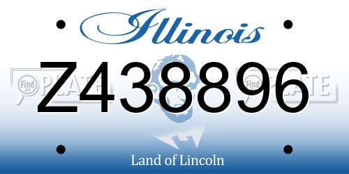 Z438896 Illinois License Plate
