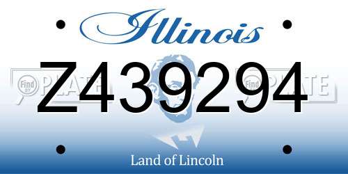 Z439294 Illinois License Plate