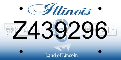 Z439296 Illinois License Plate