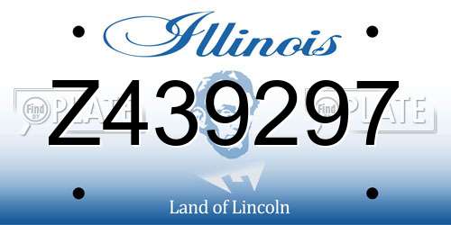 Z439297 Illinois License Plate