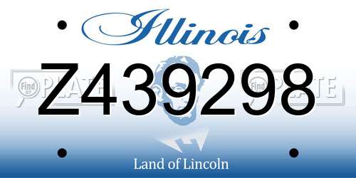 Z439298 Illinois License Plate